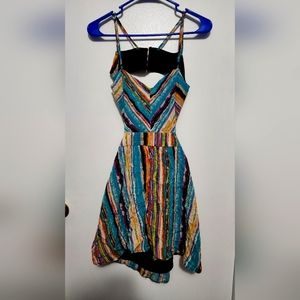 Medium, multicolored dress.